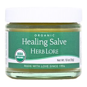 Herb Lore USDA Organic Healing Salve Ointment - Baby Diaper Rash Cream – Natural Soothing Balm with Calendula for Cradle Cap, Drool Rash, Dry & Irritated Skin, Face & Body (3.4 oz)