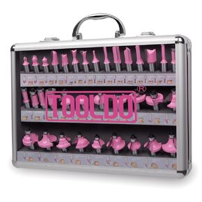 Router Bit Set 35 Pcs Limited Edition Pink, 1/2 Inch Shank, Speical Edition. Professional Router Bit Kit for DIY, Woodwork, Artcraft, Furniture and Collection