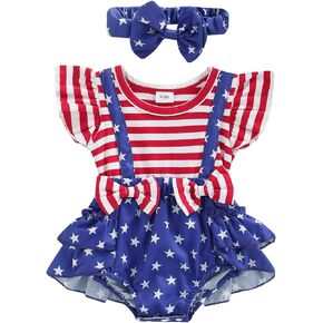 Baby Girl Floral Romper Newborn Dress Ruffle playsuit Suspender Shorts Jumpsuit Cute Summer Clothes and Headband