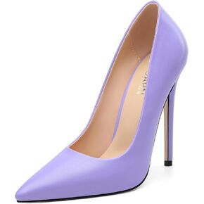 KUOARN Heels for Women Stiletto High Heel Pointed Closed Toe 4.7 Inch Slip on Pumps Sexy Dating Party Evening Dress Shoes