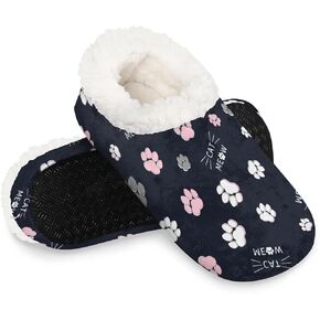 House Slippers for Women Men Winter Fuzzy Memory Foam Slippers Indoor Warm Full Slippers
