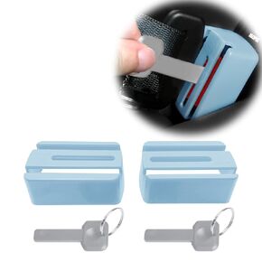 Buckle Guard Compatible with Seat Belt - Preventing Children unbuckling Themselves in Traveling Comes with Key (Red)