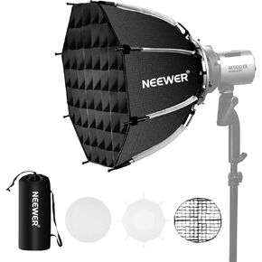 NEEWER 37"/95cm Octagonal Softbox, Quick Release with Detachable Bowens Mount Adapter, Diffusers, Grid & Bag for RGB CB60 CB60B CB200B MS60B MS60C MS150B Vision 4 Q4 Compatible with Godox, NS91P