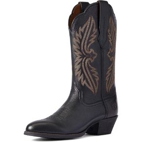 ARIAT BMVY9 Womens Heritage R Toe StretchFit Western Boot Black Deertan 9.5