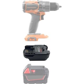 DM18AR Battery Adapter for Ridgid AEG Tools, Work for Dewalt 20V Battery and for Milwaukee M18 18V Battery (Adapter Only)