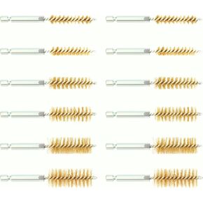 12Pcs Bore Cleaning Brush, Copper Wire Bore Brush Set with 1/4" Hex Shank Handle for Power Drill in Kuwait