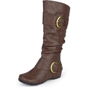 Journee Womens Paris Hidden Wedge Riding Boots