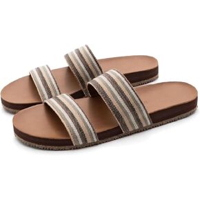 Feelgoodz Women's Zensole Vistas Natural Rubber Strap Slide Sandals