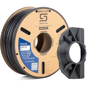 خيوط Siraya Tech Fibreheart PET-CF ثلاثية الأبعاد - معززة بألياف الكربون، عالية القوة والصلابة، سهلة الطباعة، مستقرة الأبعاد، حقيبة محكمة الغلق من رقائق الألومنيوم - للأجزاء القوية والدقيقة (أسود، 1 كجم)