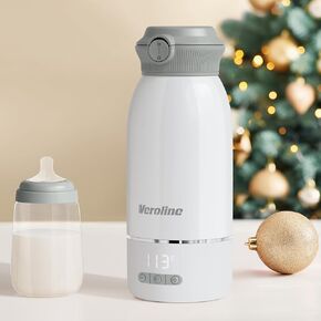 Portable Bottle Warmer, 17 Oz Travel Bottle Warmer with Super Fast Charging, Rechargeable Baby Bottle Warmer with Adjustable Temperature & Keep Warm for Formula, Cordless Water Warmer Outdoor