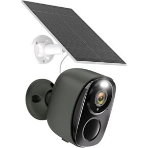 Security Cameras Wireless Outdoor - 2K Solar Security Camera for Home Security, Cloud/SD(up to 256G), Waterproof Camera with AI Motion Detection, Color Night Vision,2-Way Audio,Alexa