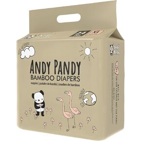 Andy Pandy Bamboo Disposable Diapers, Extra Large, 26+ lbs, White, 24 Count