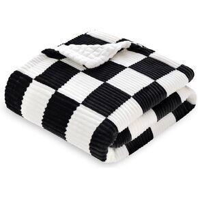 HOMRITAR Checkered Baby Blanket for Boys Sage Green Comfy Durable Corduroy Toddler Blanket with Double Layer 3D Square Grid Backing, Reversible Lightweight Bed Blanket for Infant Newborn 30 x 40 Inch