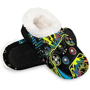 House Slippers for Women Men Slipper Socks Fuzzy Memory Foam Closed Back Slippers House Shoes Indoor Outdoor