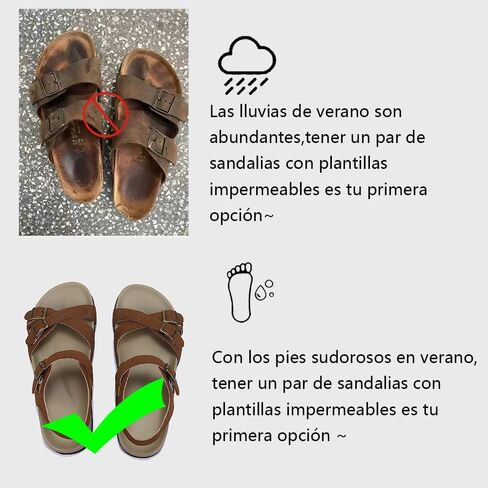 Women's Sandals Summer Leather Flat Shoes Comfort Walking Summer Shoes in Kuwait