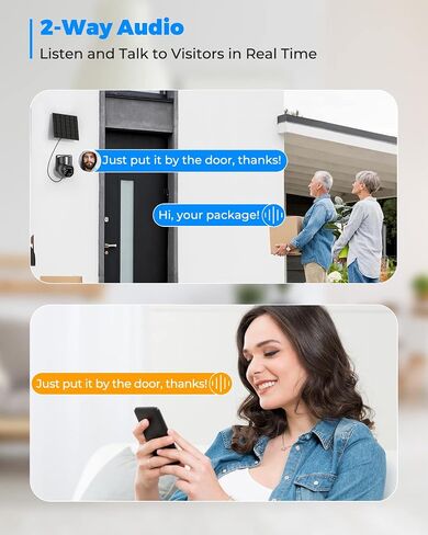 4G LTE Cellular Security Camera, 2.5K 360° View Solar Security Camera Includes SD/SIM Card, Wireless Outdoor Camera with Full-Color Night Vision, Siren Alarm, PIR Sensor, IP65 in Saudi Arabia