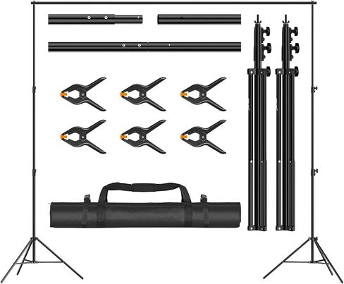 حامل خلفية مبطن بالهواء مقاس 10x10 قدم من EMART، حامل خلفية قابل للتعديل للصور شديدة التحمل للحفلات، والتصوير الفوتوغرافي، والتقاط الصور in Kuwait