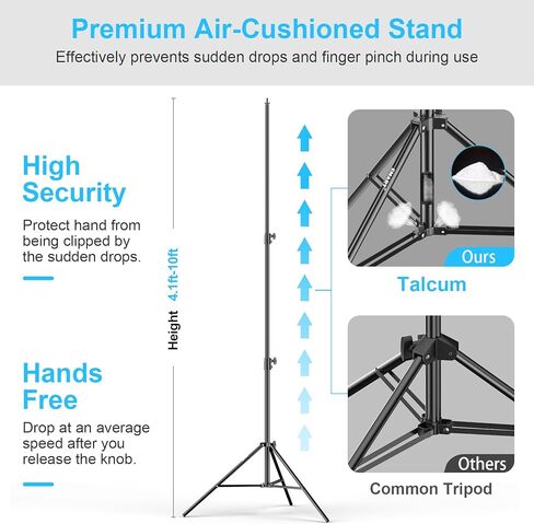 حامل خلفية مبطن بالهواء مقاس 10x10 قدم من EMART، حامل خلفية قابل للتعديل للصور شديدة التحمل للحفلات، والتصوير الفوتوغرافي، والتقاط الصور in Kuwait