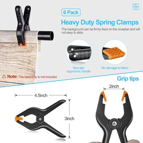 حامل خلفية مبطن بالهواء مقاس 10x10 قدم من EMART، حامل خلفية قابل للتعديل للصور شديدة التحمل للحفلات، والتصوير الفوتوغرافي، والتقاط الصور in Kuwait