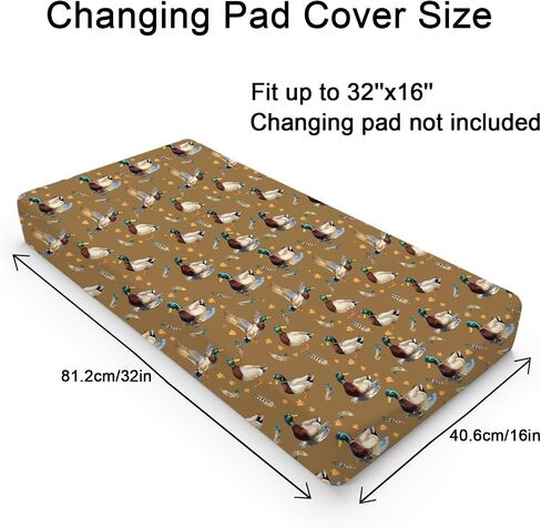 Vintage Duck Hunting Baby Changing Table Pad Covers for Boy Girl 32''x16'' Mallard Ducks Feathers Fitted Changing Table Sheets Wild Bird Animal Soft Breathable Nursery Diaper Changing Table Mats in Saudi Arabia