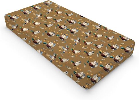 Vintage Duck Hunting Baby Changing Table Pad Covers for Boy Girl 32''x16'' Mallard Ducks Feathers Fitted Changing Table Sheets Wild Bird Animal Soft Breathable Nursery Diaper Changing Table Mats in Saudi Arabia