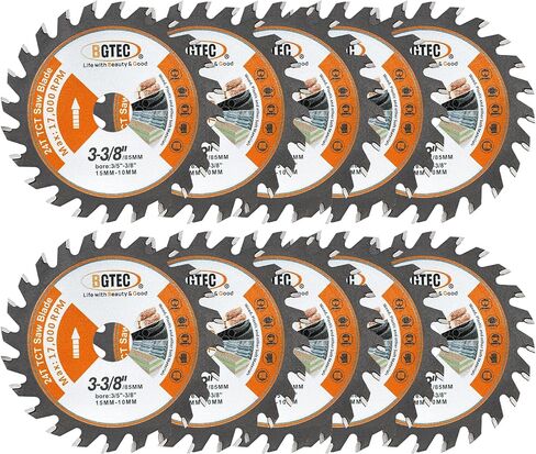 TCT Carbide Wood Saw Blade - BGTEC Wood Cutting Wheel 3 PCS 3-3/8"/85mm 24T with 15mm Arbor for Angle Grinder to Cutting Wood Plastic in Saudi Arabia