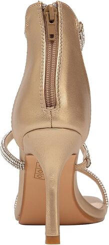 Jeesay Women's Rhinestones Strappy Stiletto High Heels Sandals Square Toe Casual Dress Sandals Shoes in Saudi Arabia