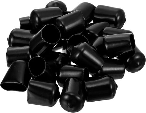 uxcell Rubber End Caps, 60Pcs Round Screw Thread Protector 1.3mm Dia Bolt Cap Covers Hole Plugs for Tubing Pipe Rod Nut Furniture, Red in Saudi Arabia