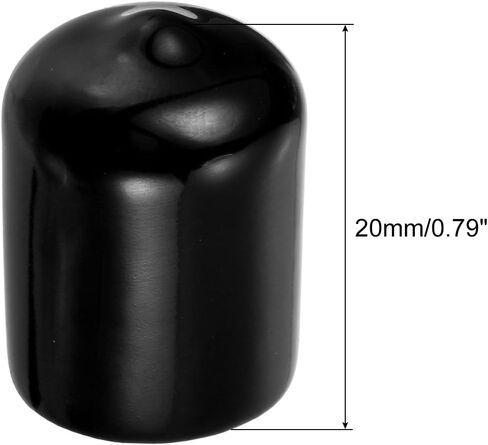 uxcell Rubber End Caps, 60Pcs Round Screw Thread Protector 1.3mm Dia Bolt Cap Covers Hole Plugs for Tubing Pipe Rod Nut Furniture, Red in Saudi Arabia