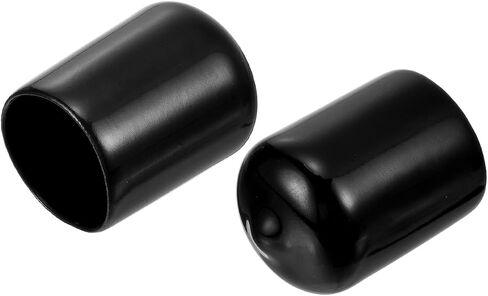 uxcell Rubber End Caps, 60Pcs Round Screw Thread Protector 1.3mm Dia Bolt Cap Covers Hole Plugs for Tubing Pipe Rod Nut Furniture, Red in Saudi Arabia