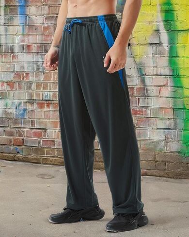 Men’s Athletic Pants with Zipper Pockets Open Bottom Lightweight Sweatpants, for Workout, Running, Gym, Training in Saudi Arabia