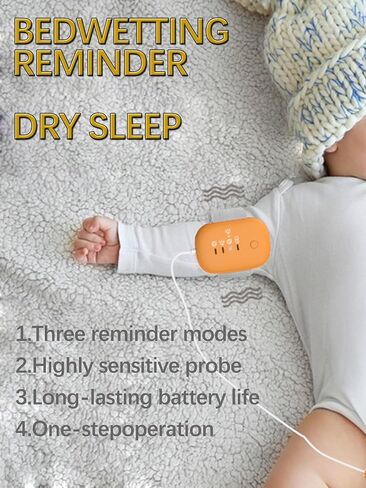 Bed Wetting Alarm for Boys Girls, Bedwetting Alarm System, USB Rechargeable, Loud Sound and Vibration, 3 Reminder Modes in Saudi Arabia