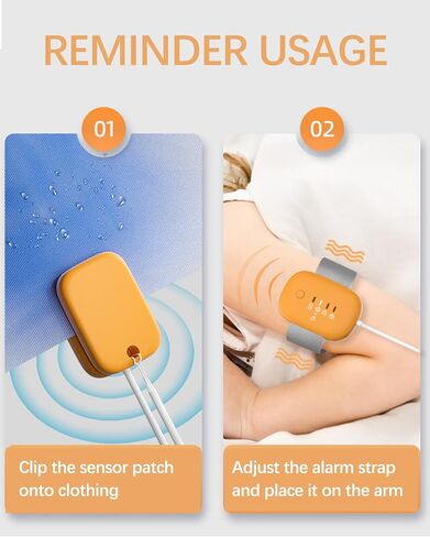 Bed Wetting Alarm for Boys Girls, Bedwetting Alarm System, USB Rechargeable, Loud Sound and Vibration, 3 Reminder Modes in Saudi Arabia