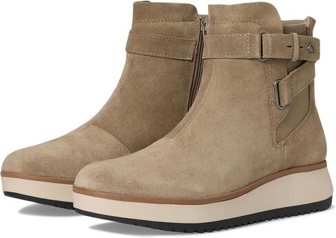 Clarks Women's Zylah Faye Ankle Boot, Dark Taupe Suede, 7 in Saudi Arabia