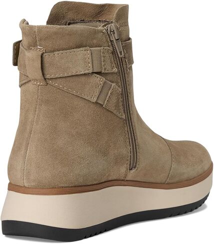 Clarks Women's Zylah Faye Ankle Boot, Dark Taupe Suede, 7 in Saudi Arabia