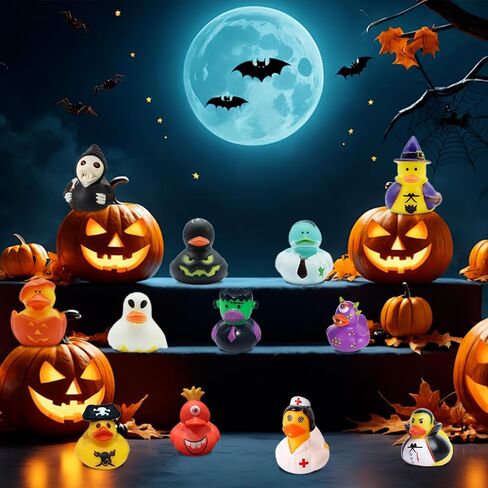 New 24 PCS Halloween Rubber Ducks Bulk,Rubber Ducks Jeep Ducking,Halloween Ducks for Jeeps,Halloween Rubber Ducks Jeep Ducking in Saudi Arabia