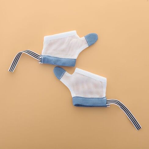 1 Pair White Stop Thumb Sucking, Baby Anti Eating Gloves No Scratch Breathable Finger Thumb Protector Thumb Sucking Stop for Kids Stop Thumb Fingers Sucking in Saudi Arabia