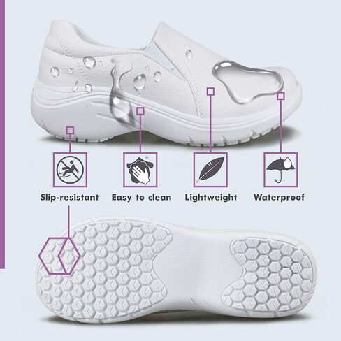 Hawkwell Women's Slip On Lightweight Slip Resistant Comfort Nursing Shoes in Saudi Arabia