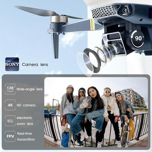 Brushless Super Endurance Foldable Drone with Camera for Beginners–60+ min Flight Time, WiFi FPV Quadcopter with 120°Wide-Angle 2K HD Camera, Brushless Motor, Auto Hover, F89-US-240923-5 in Saudi Arabia