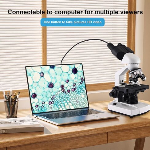 Microscope for Adults, 40X-2000X, Double-Layered Mechanical Load Table and LED Lighting Microscope for Adults, in Saudi Arabia