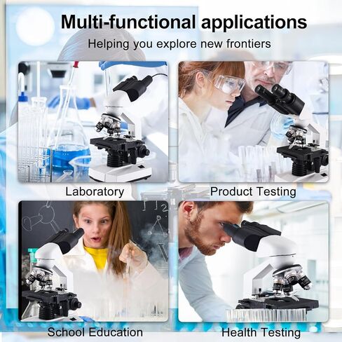 Microscope for Adults, 40X-2000X, Double-Layered Mechanical Load Table and LED Lighting Microscope for Adults, in Saudi Arabia