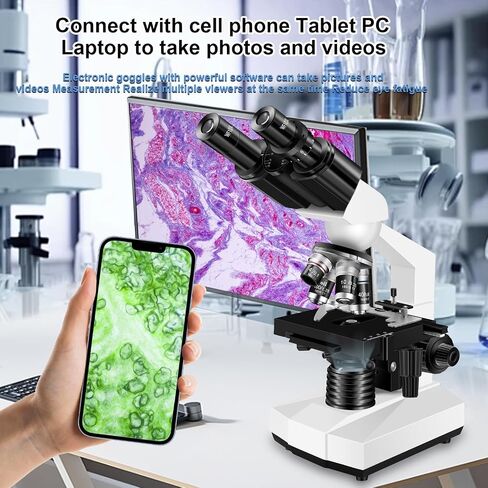 Microscope for Adults, 40X-2000X, Double-Layered Mechanical Load Table and LED Lighting Microscope for Adults, in Saudi Arabia