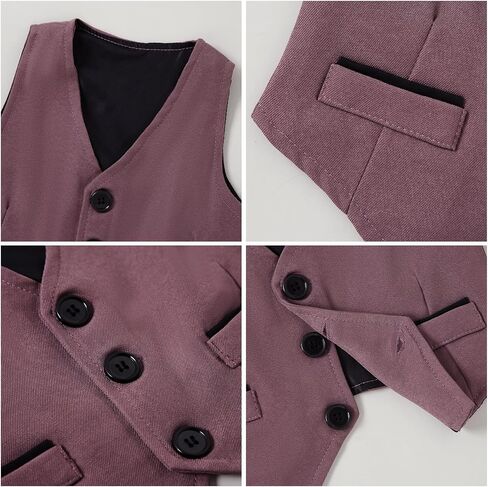nilikastta Baby Boy Clothes Suits Infant Gentleman Outfit Dress Shirts/Vest/Tie/Pants 0-18M in Saudi Arabia