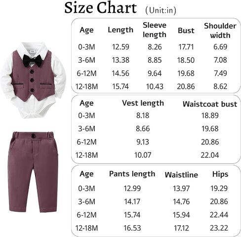 nilikastta Baby Boy Clothes Suits Infant Gentleman Outfit Dress Shirts/Vest/Tie/Pants 0-18M in Saudi Arabia