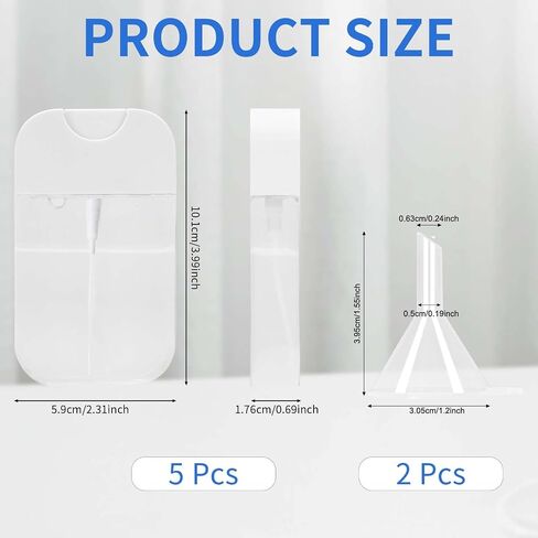 6 PCS Clear Spray Bottles, Portable Card Spray Bottles, 50 ML Refillable Plastic Perfume Atomizer Vials, Suitable Perfume, moisturizing water, hand sanitizer in Kuwait