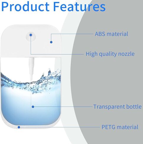 6 PCS Clear Spray Bottles, Portable Card Spray Bottles, 50 ML Refillable Plastic Perfume Atomizer Vials, Suitable Perfume, moisturizing water, hand sanitizer in Kuwait