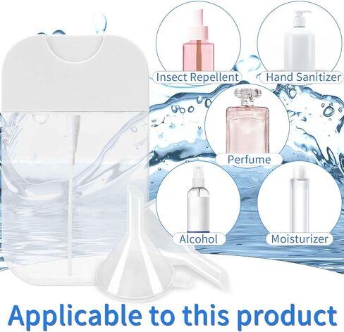 6 PCS Clear Spray Bottles, Portable Card Spray Bottles, 50 ML Refillable Plastic Perfume Atomizer Vials, Suitable Perfume, moisturizing water, hand sanitizer in Kuwait