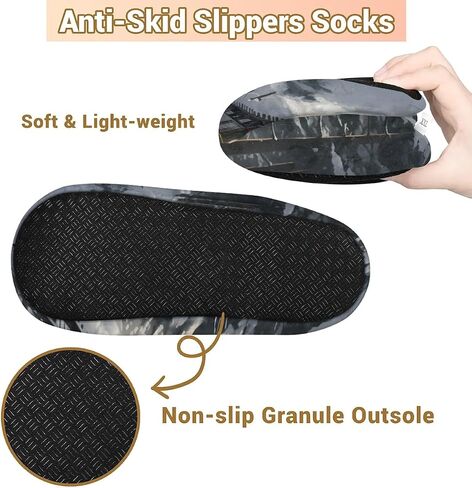 House Slippers for Women Men Winter Fuzzy Memory Foam Slippers Indoor Warm Full Slippers in Kuwait