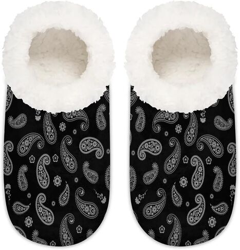 House Slippers for Women Men Winter Fuzzy Memory Foam Slippers Indoor Warm Full Slippers in Kuwait