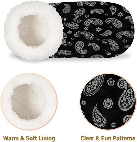 House Slippers for Women Men Winter Fuzzy Memory Foam Slippers Indoor Warm Full Slippers in Kuwait